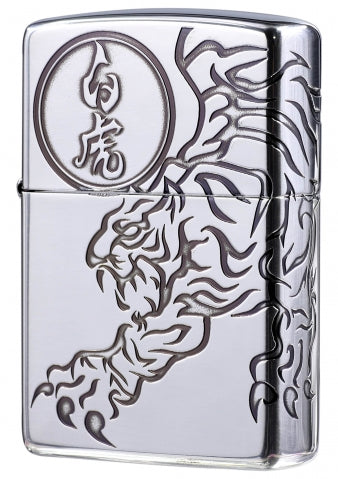 ZA-3-25C **白虎銀防風打火機