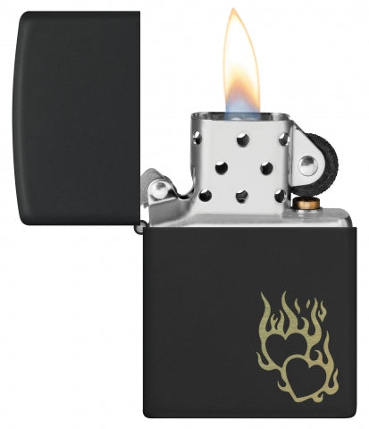 46004 Burning Heart Windproof Lighter