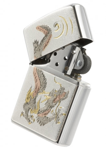 ZA-5-26F 日本傳統風格-神龍飛舞防風打火機