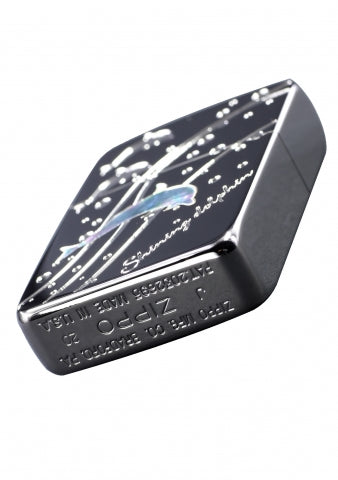 ZA-3-191B 1941 Replica Lucky Dolphin Windproof Lighter – Black