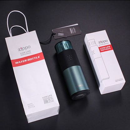 都會風不鏽鋼保溫瓶(晶石綠拉絲)260ml