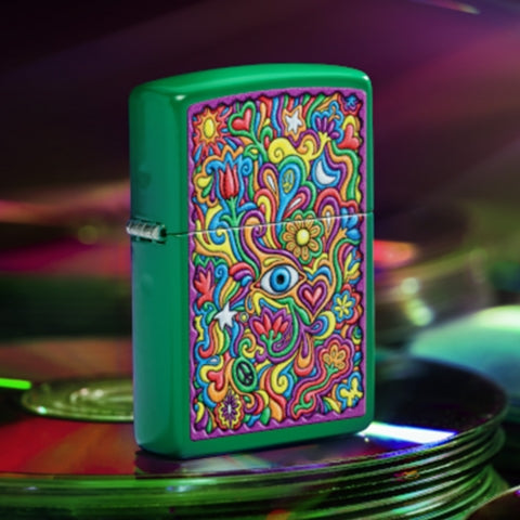 48957 Abstract Psychedelic Windproof Lighter