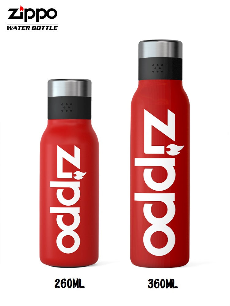 運動風不鏽鋼保溫瓶(熔岩紅)260ml