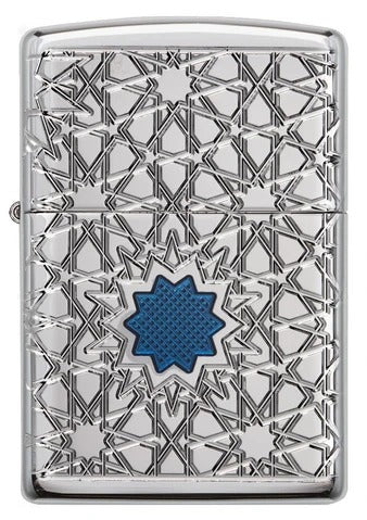 49076 Bright Silver Star-Shaped (Thickened) Windproof Lighter
