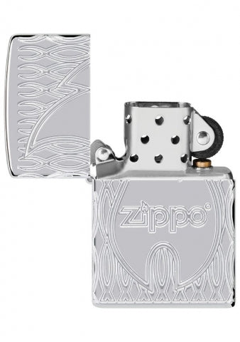 48838 Geometric Flame Pattern Windproof Lighter