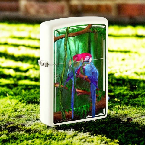 48972 Jungle Jewel Windproof Lighter (Includes Blue-Light Keychain, Assorted Color)