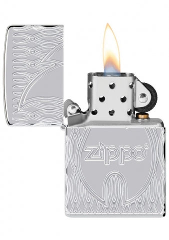 48838 Geometric Flame Pattern Windproof Lighter