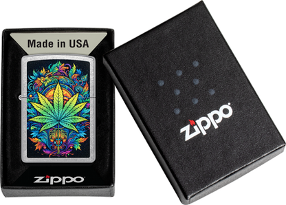 46575 Charming Cannabis Leaf Design Windproof Lighter