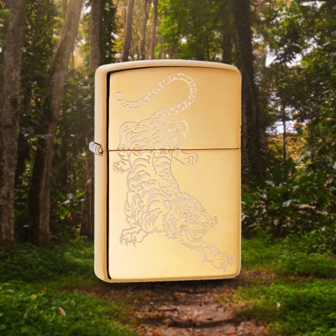 29884 Tattoo Tiger Windproof Lighter