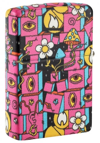 48779 Cosmic Community Windproof Lighter (Includes Blue-Light Keychain, Assorted Color)