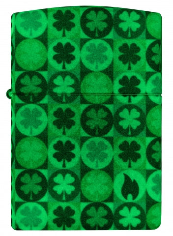 46015 Pop Art Clover Windproof Lighter (Includes Blue-Light Keychain, Assorted Color)