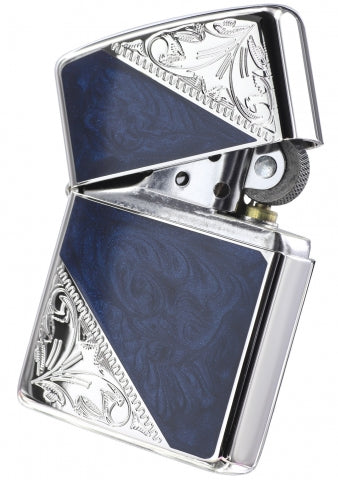 ZA-3-173B Armor® Regal Pattern Windproof Lighter – Silver