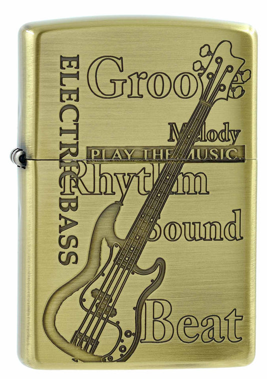 ZA-5-78A Musical Instrument - Bass (Brushed Finish) Windproof Lighter