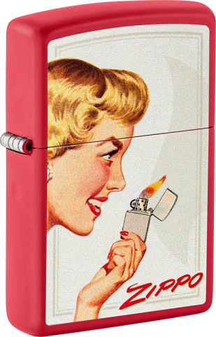 46295 Vintage Advertisement Windproof Lighter Set