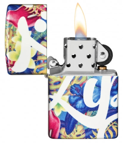 49436 Wraparound Vivid Floral Windproof Lighter