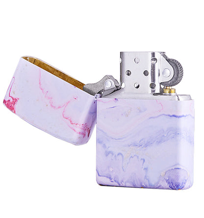 Z-30033 Ins Style - Pink and White Sand Windproof Lighter