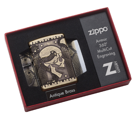 29268 Steampunk - Skull (Armor) Windproof Lighter