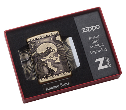 29268 Steampunk - Skull (Armor) Windproof Lighter