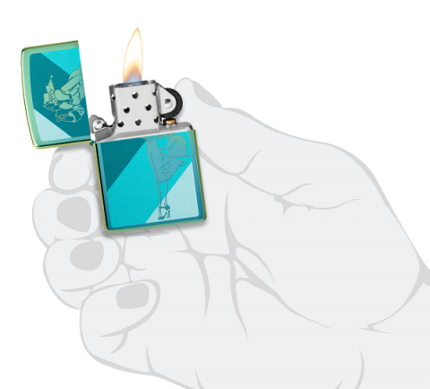 48457 Windy Windproof Lighter – Teal Ice