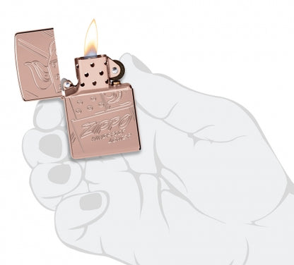48768 Armor® Rose Gold Script Collectible Windproof Lighter