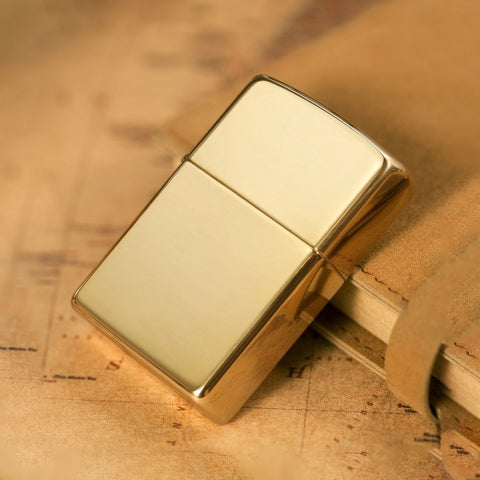 254B High Polish Brass Windproof Lighter