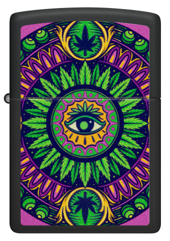 48583 Cannabis Leaf Eye Windproof Lighter
