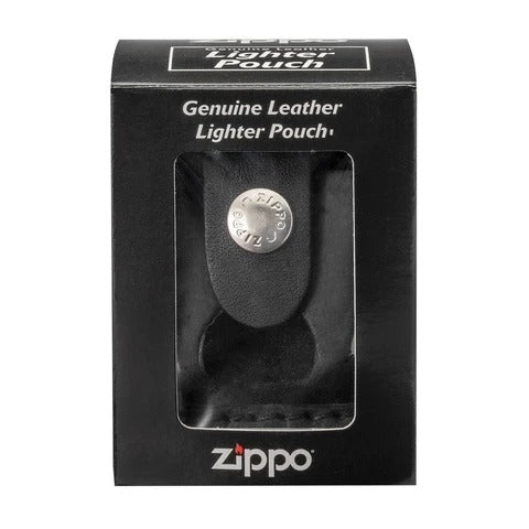 LPTBK Zippo Thumb-Notch Leather Lighter Pouch – Black