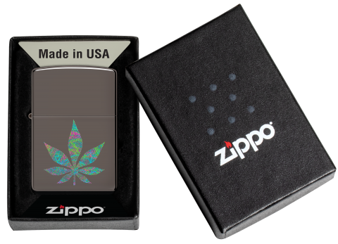 48578 Colorful Cannabis Leaf Windproof Lighter