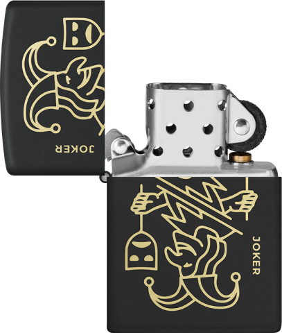 46290 Black & Gold Apocalypse Joker Windproof Lighter