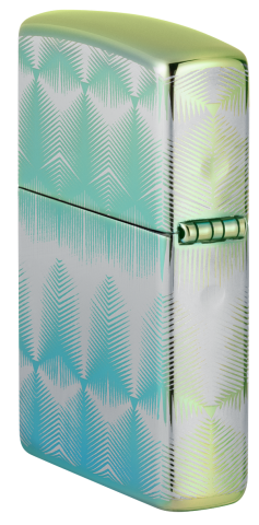 49813 Blue-green ice flower pattern Windproof Lighter