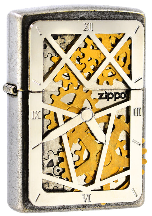 ZA-6-O47 Mechanical Gear (Silver) Windproof Lighter