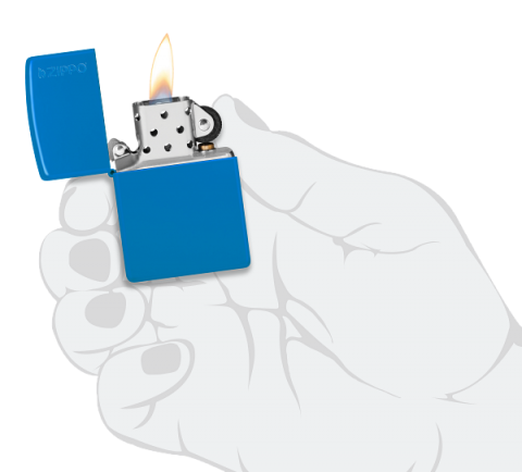 48628ZL Sky Blue Glossy Paint Windproof Lighter