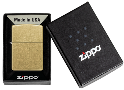 48267 Classic Tumbled Brass Windproof Lighter