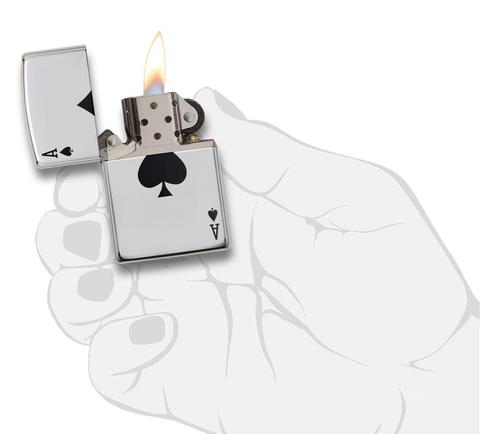 24011 Simple Ace of Spades Windproof Lighter