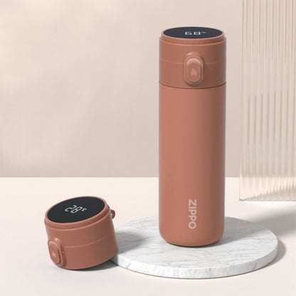 ZWB-CITY-033380 City Series Smart Flip-Top Insulated Bottle – Coffee Brown, 380 ml