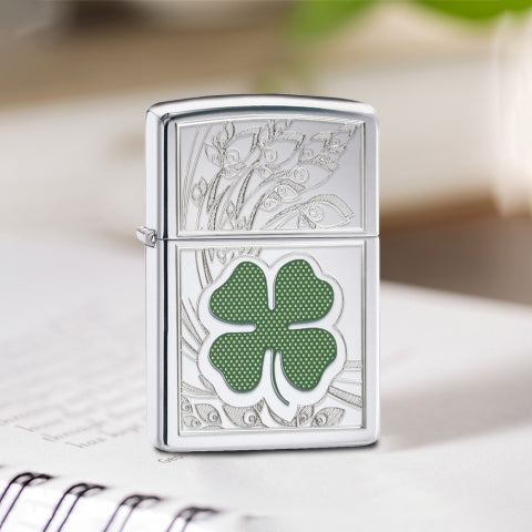 24699 Lucky Four-Leaf Clover Windproof Lighter