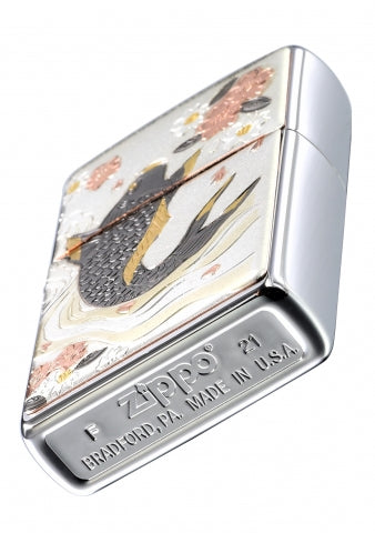 ZA-5-26I Japanese Cherry Blossom & Koi Windproof Lighter