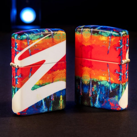 49682 Wraparound Watercolor Windproof Lighter