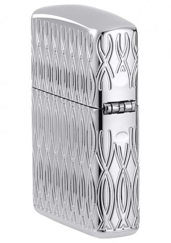 48838 Geometric Flame Pattern Windproof Lighter