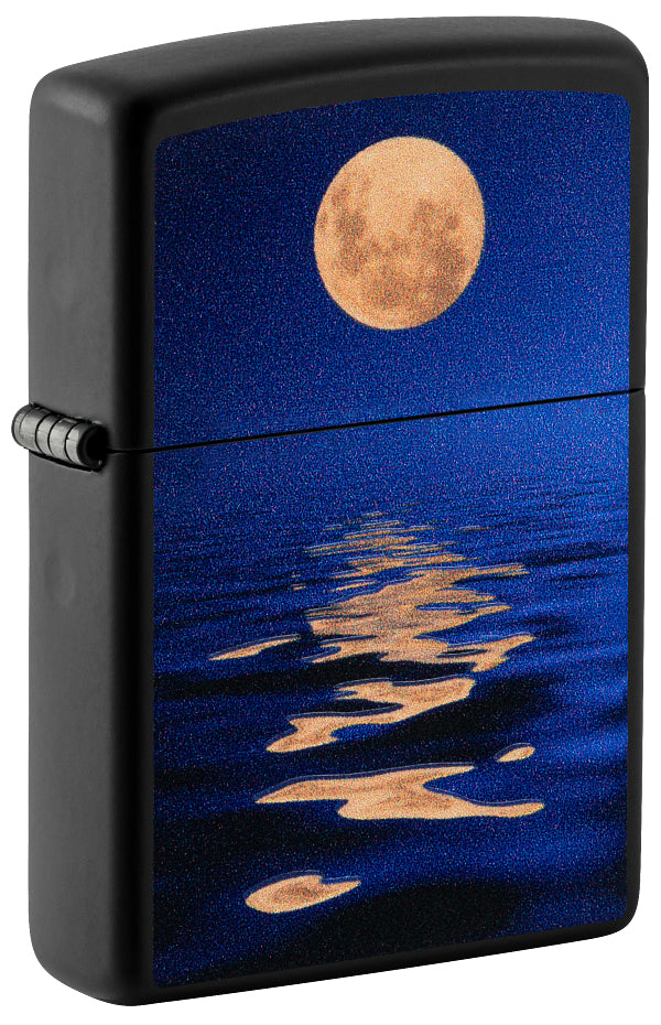 49810 Full Moon Over the Sea (Fluorescent) Windproof Lighter (Includes one blue light keychain - random color)