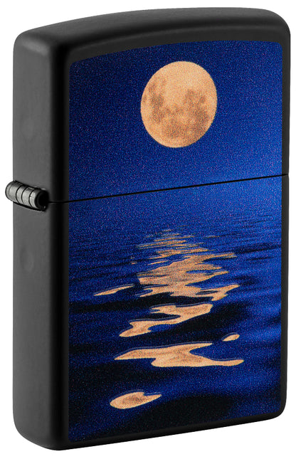 49810 Full Moon Over the Sea (Fluorescent) Windproof Lighter (Includes one blue light keychain - random color)