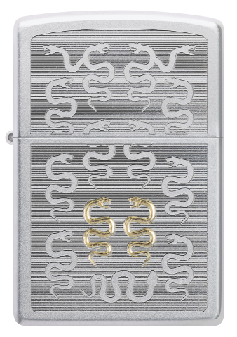 46810 2025 Two-tone Snakeskin Design Windproof Lighter