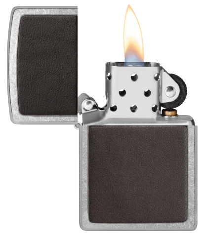 46782 Leather Badge (Brown) Windproof Lighter