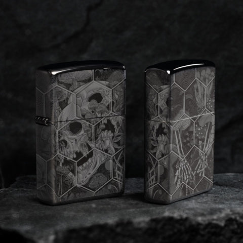 46425 Psychedelic Skull Windproof Lighter