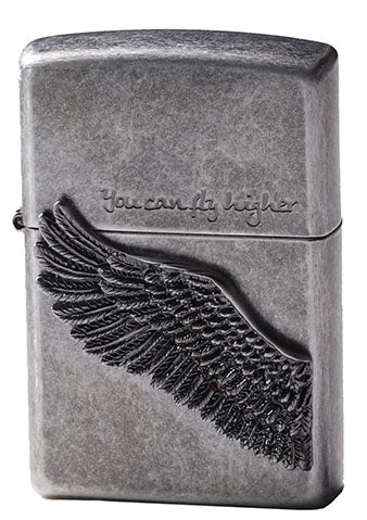 ZA-1-2B Wings in Flight Windproof Lighter – Antique Silver