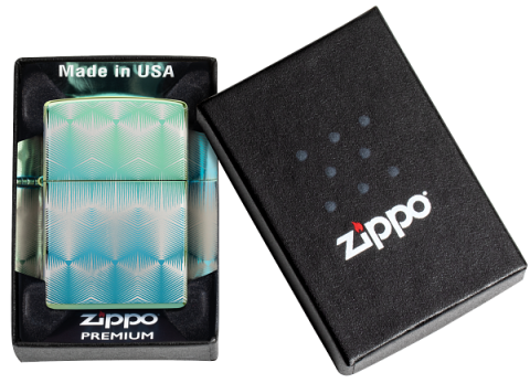 49813 Blue-green ice flower pattern Windproof Lighter