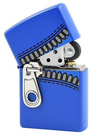 ZA-5-65E 3D Zipper Design (Blue) Windproof Lighter