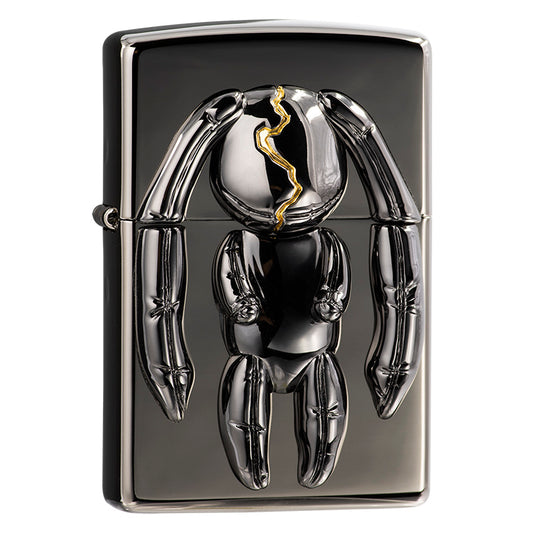 LZE-0733 Shining Black Rabbit Windproof Lighter