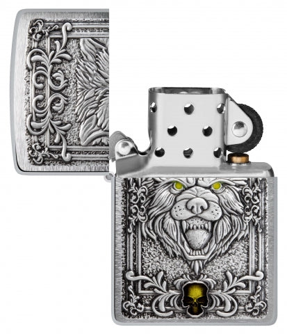 48690 Wolf Emblem Windproof Lighter