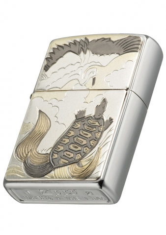 ZA-5-26J Japanese Crane & Tortoise Windproof Lighter